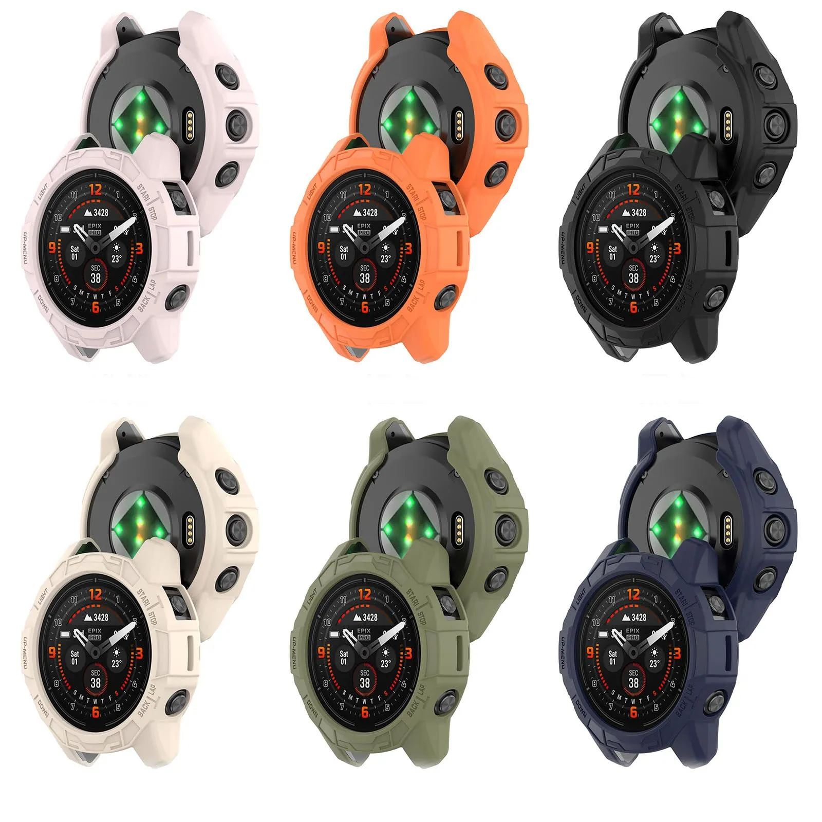 [ Pack of 6 ] Case For Garmin EPIX Pro 47mm/Fenix 7 Pro/Fenix7- Soft TPU Protective Watch Case Cover