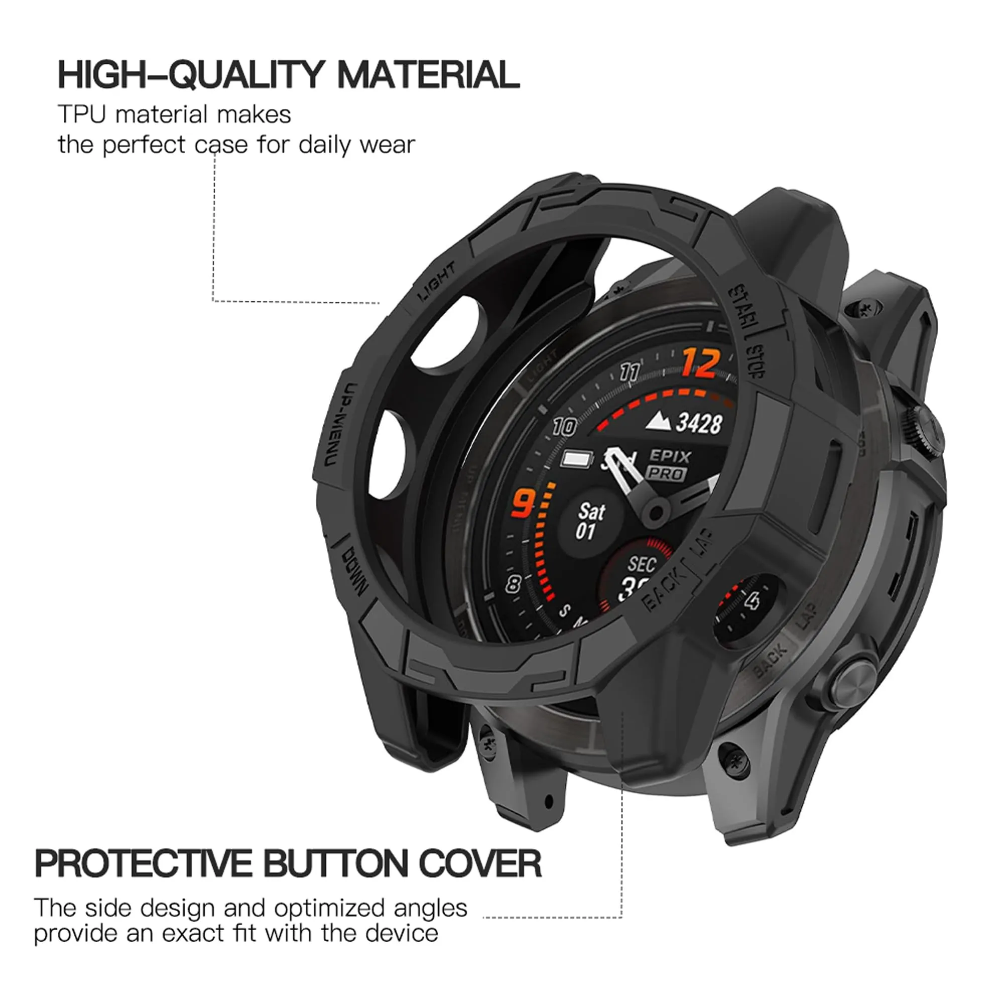 [ Pack of 6 ] Case For Garmin EPIX Pro 47mm/Fenix 7 Pro/Fenix7- Soft TPU Protective Watch Case Cover