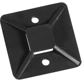 1 1/2 x 1 1/2" Black Cable Tie Mounts, Case Of 100 Case Of 100