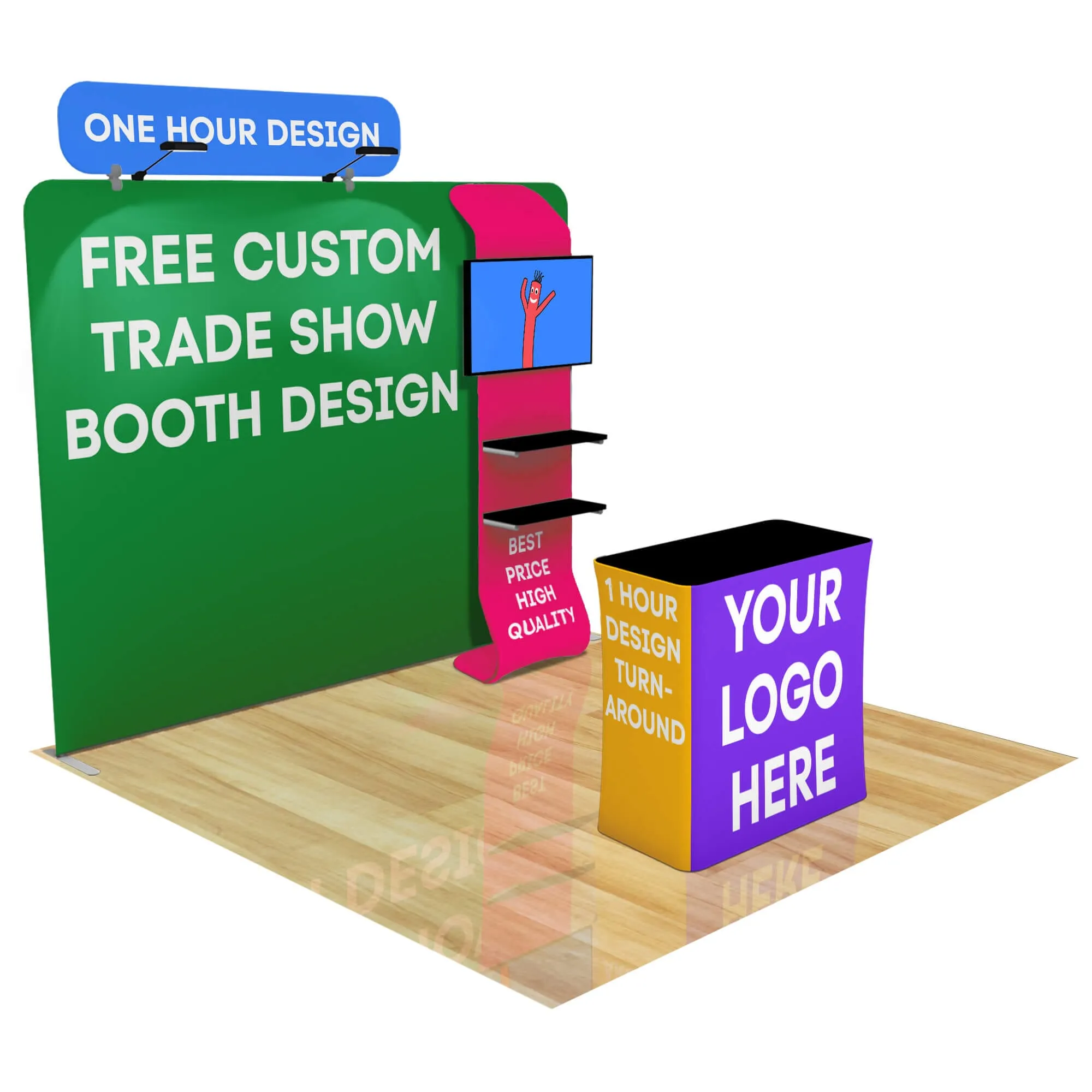 10ft FastZip™ Custom Trade Show Booth Builder