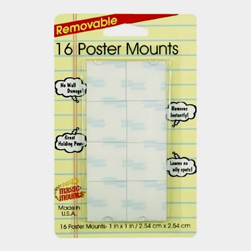 16 POSTER MOUNTS REMOVABLE