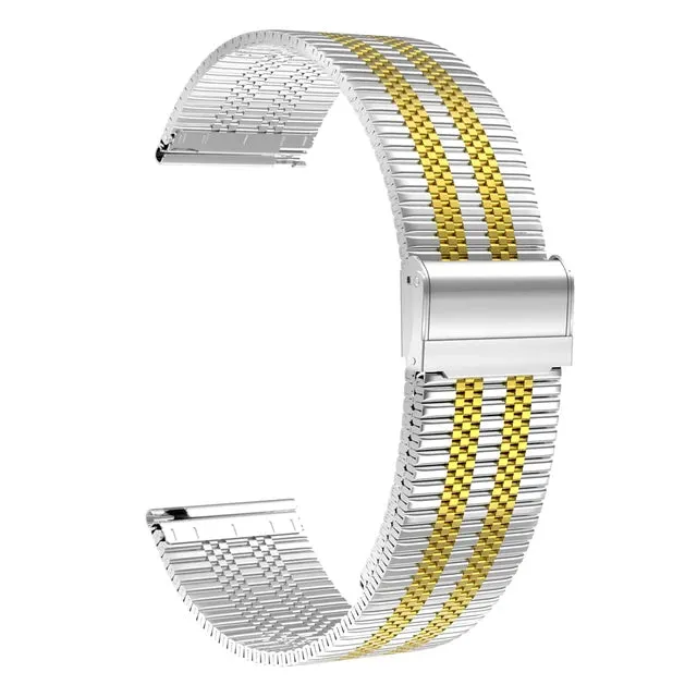 18mm 22mm 20mm Watch Band For Samsung Galaxy Watch 6/5/4/3 40mm 44mm S3 Active 2 Huawei Watch GT4 GT3 Gt2e Stainless Steel Band Also Fits GARMIN FOSSIL and more