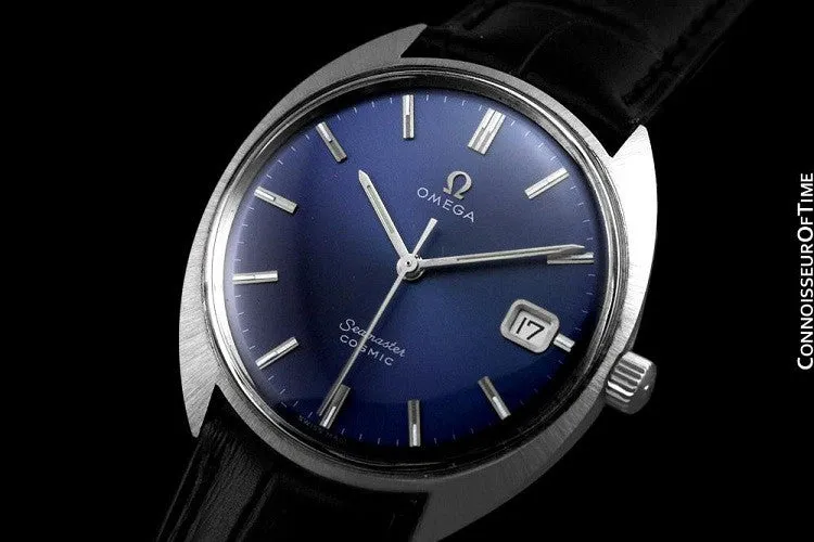 1960's Omega Vintage Mens Seamaster Cosmic Retro Handwound Watch - Stainless Steel