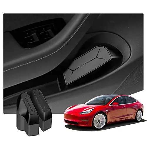 2018 2019 2020 Tesla Model 3 Door Side Door Garbage Can Trash Container Auto Interior Accessories Storage Bin Pocket Organizer Storage Box (2PCS Right & Left)