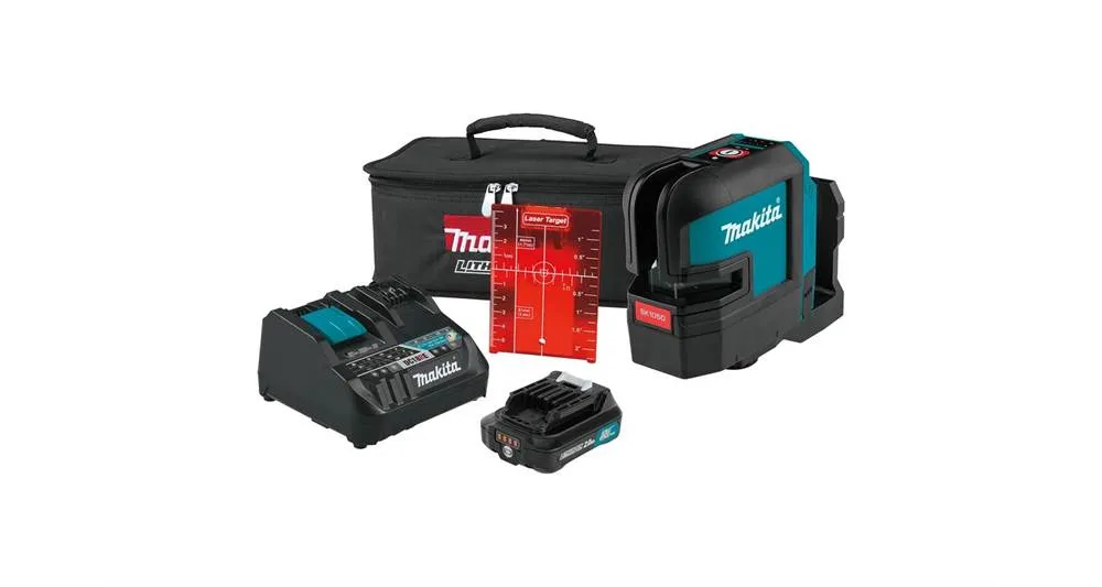 2020 Makita 12V max CXT® Self-Leveling Cross-Line Red Beam Laser Kit (SK105DNAX)