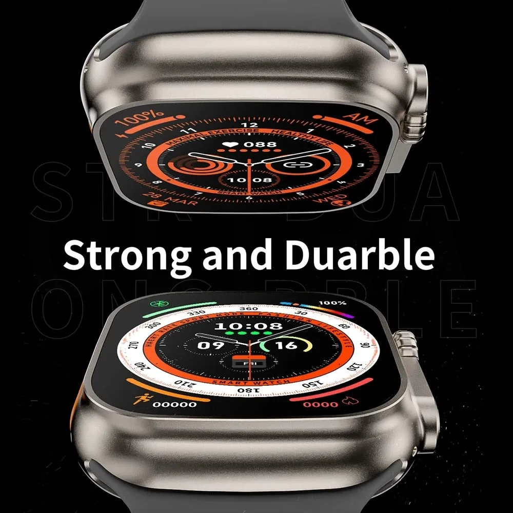 2022 Smart Watch Ultra Series 8 NFC Smartwatch Men Women Bluetooth Call Waterproof Wireless Charging HD Screen for Apple