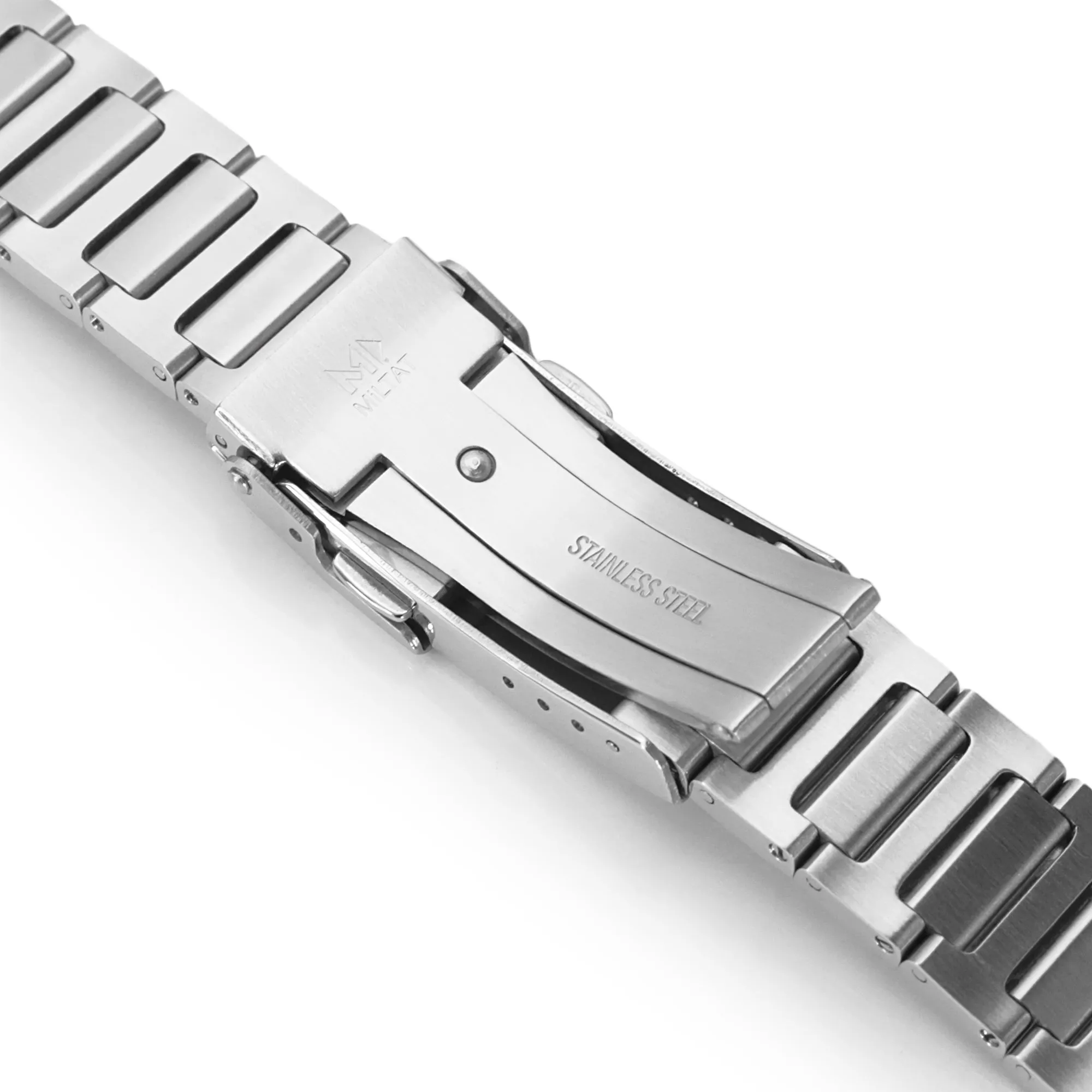 20mm Rollball II Watch Band for Seiko 5 Sports 40mm SRPE51 SRPE53 SRPG35, Stainless Steel - Brushed, Baton Diver Clasp