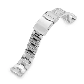 20mm Super-O Boyer Watch Band for Seiko 62MAS Reissue SBDC051 SBDC053 SBDC055, Stainless Steel - Brushed with Polished Center, V Diver Clasp