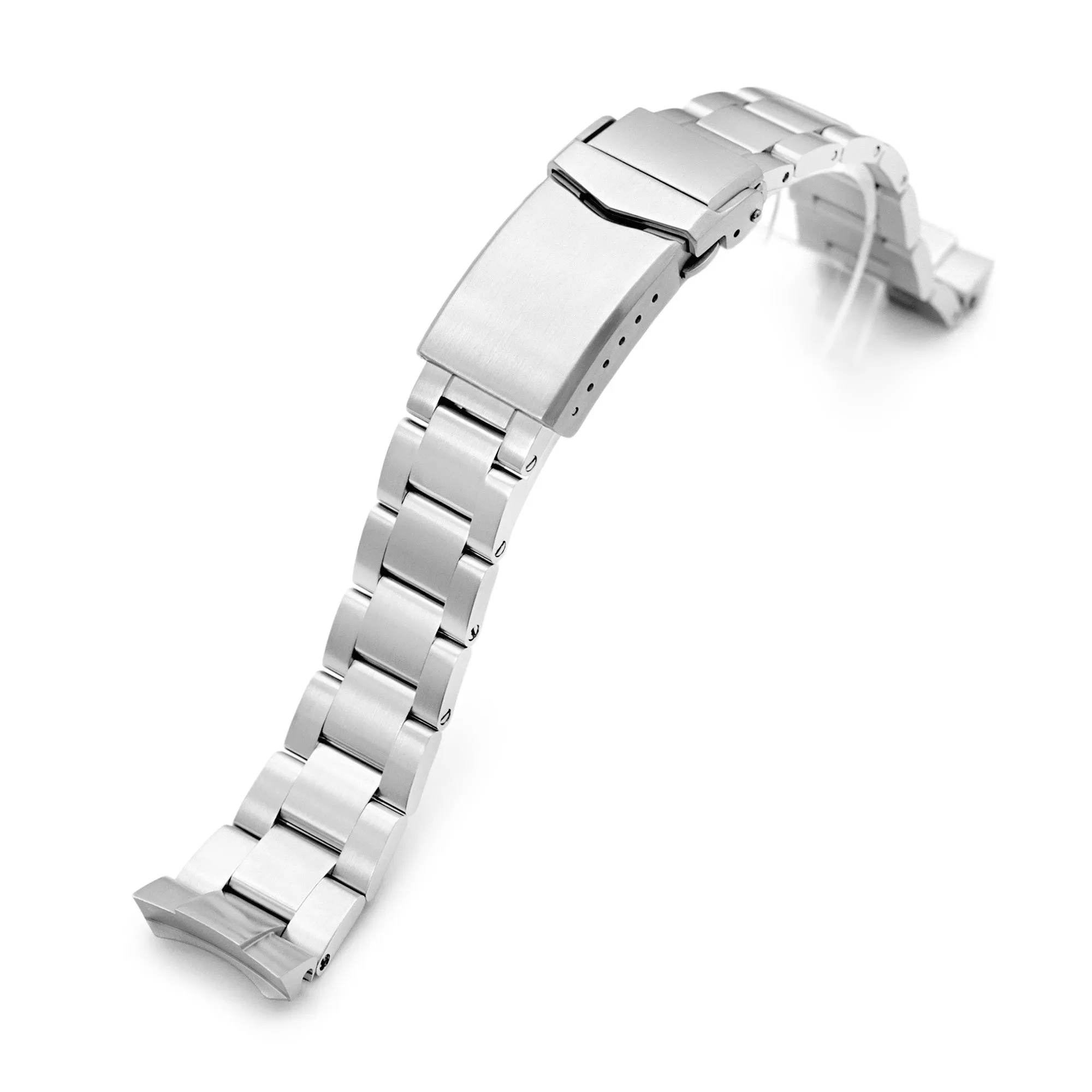 20mm Super-O Boyer Watch Band for Seiko Prospex Speedtimer SSC813 SSC815 SSC817, Stainless Steel - Brushed, V Diver Clasp