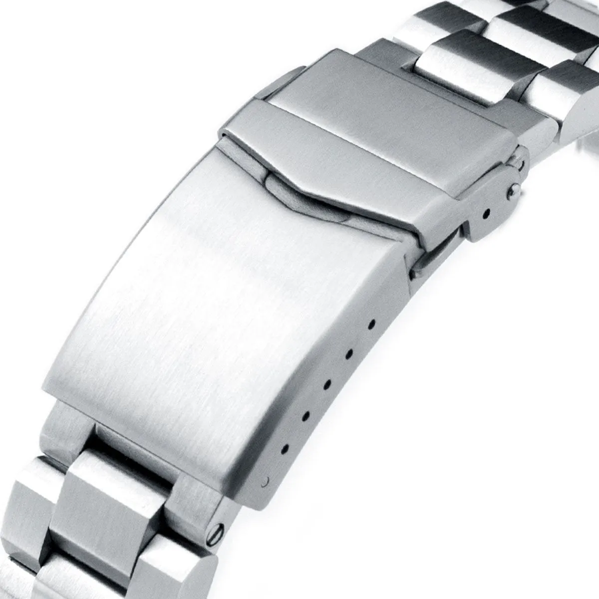 22mm Hexad Watch Band for Seiko Samurai SRPB51 SRPB09 SRPC93, Stainless Steel - Brushed, V Diver Clasp