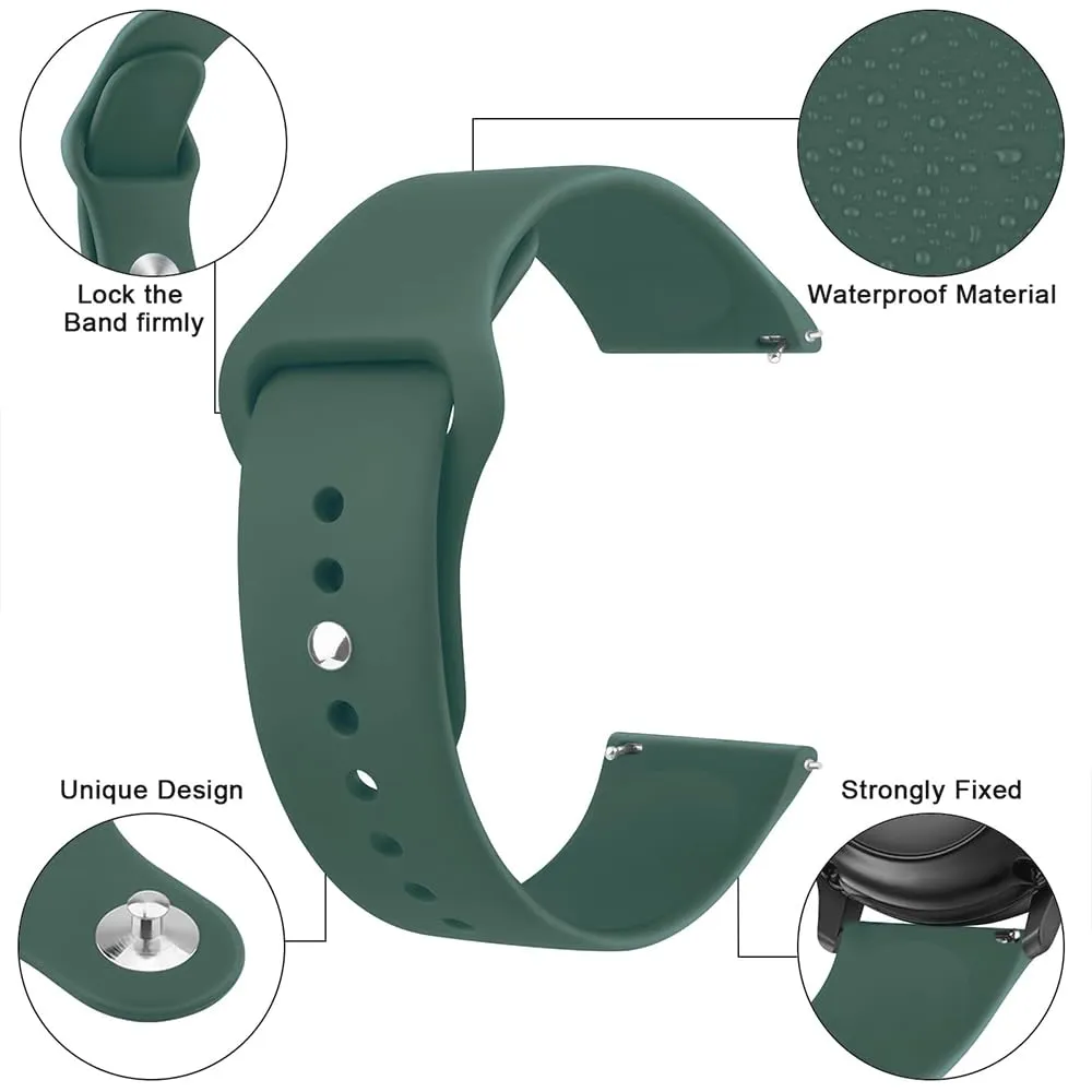 22mm Silicone Bands | Samsung Galaxy Watch 3 45mm/Galaxy Watch 46mm/Gear S3 Frontier/Classic | Tarmac