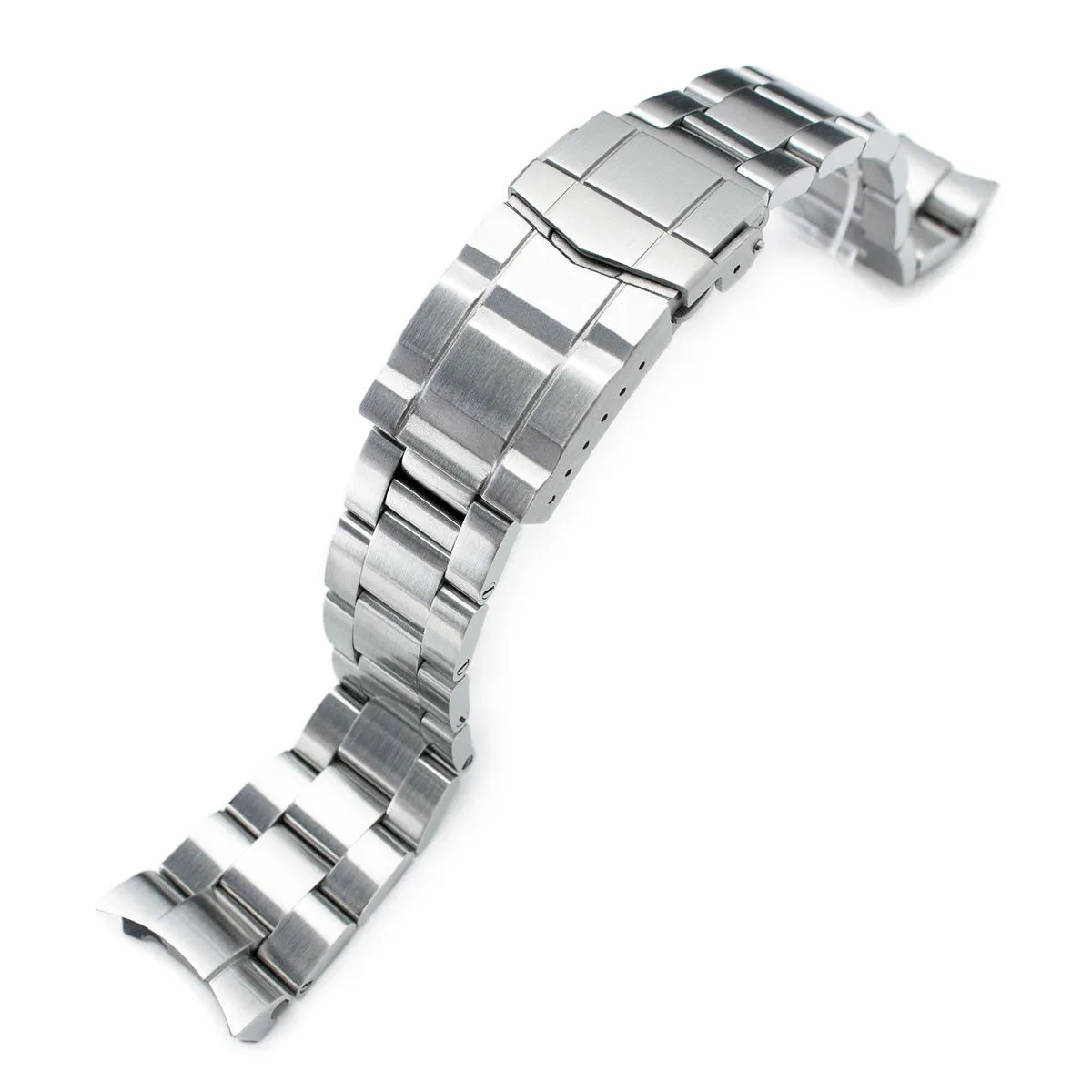 22mm Super-O Boyer Watch Band for Seiko SKX007 SKX009 SKX011, Stainless Steel - Brushed, 18mm SUB Diver Clasp