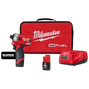 2551-22 Milwaukee M12 FUEL SURGE 1/4" Hex Hydraulic Driver Kit