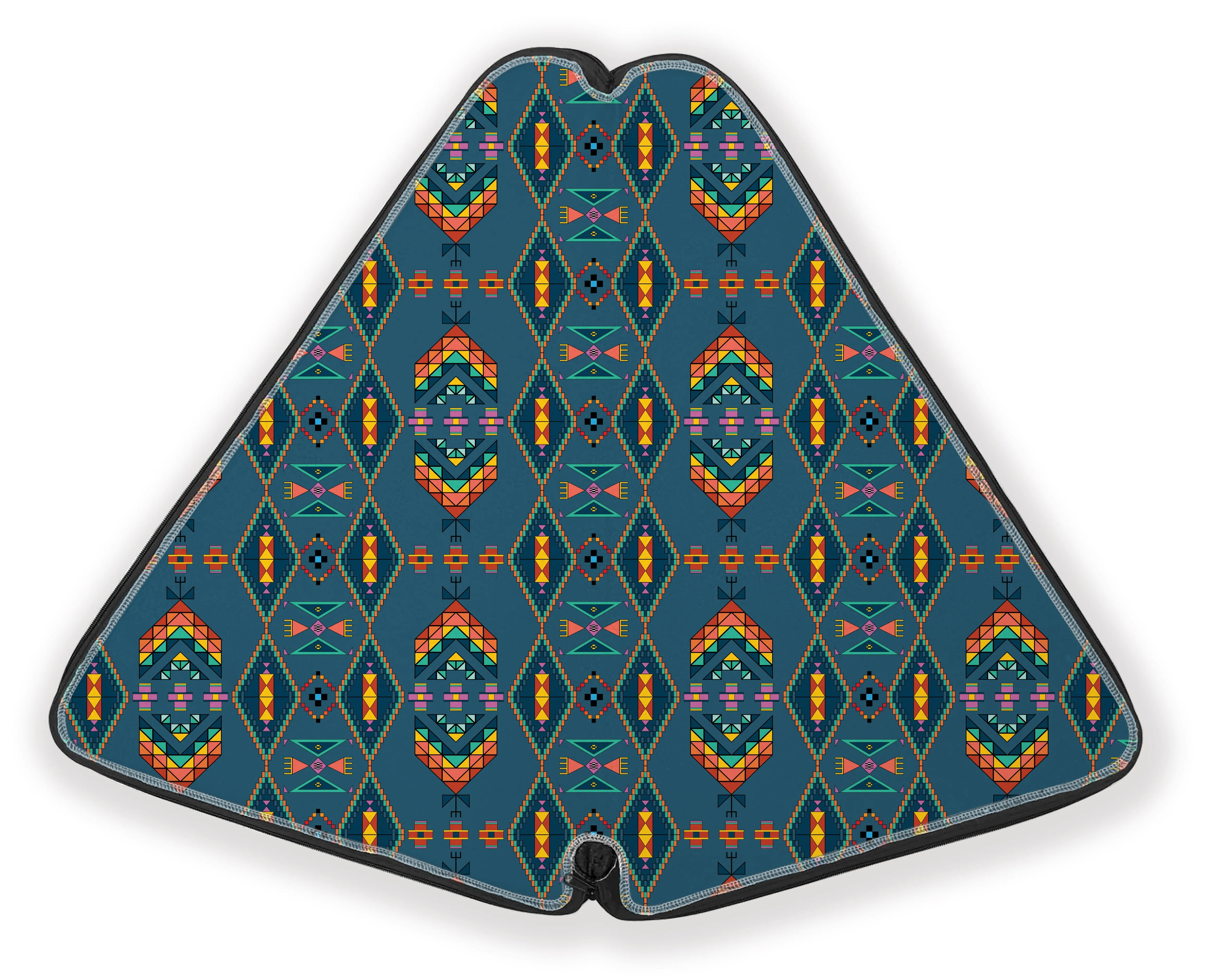 27 Inch Fan Case - Travois Tipi Deep Lake