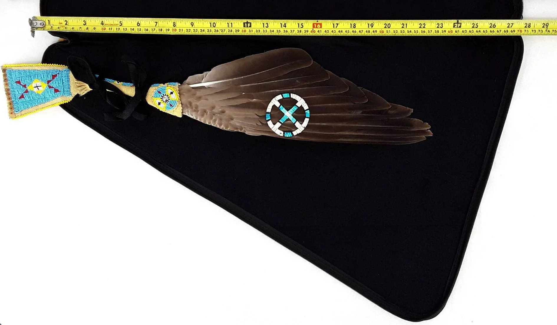 27 Inch Fan Case - Travois Tipi Deep Lake