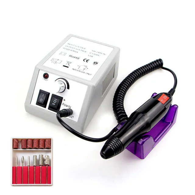 32W 35000RPM Nail Drill Machine Set With Sanding Band Professional Milling Manicure Machine Set Kit With Nail drill Bit Set Kit