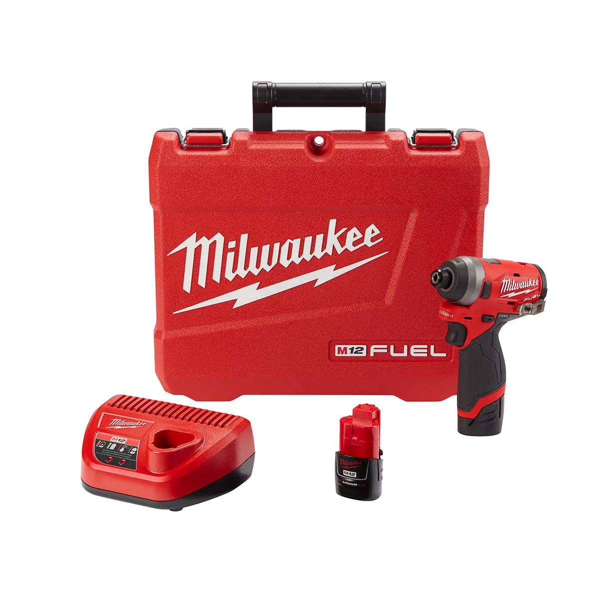 3453-22 Milwaukee M12 FUEL 1/4" Hex Impact Driver Kit