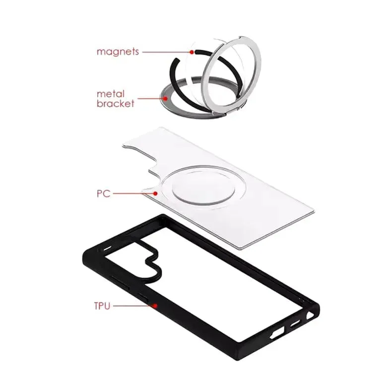 360° Rotatable Magnetic KickStand Shockproof Hard Phone Case for Samsung Galaxy