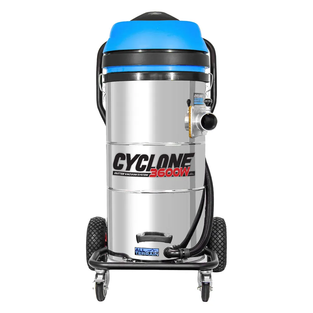 3600W Cyclone II Gutter Vacuum System - 27 Gallon, All-Terrain with 40 foot Carbon Clamping Poles and Durable Bag