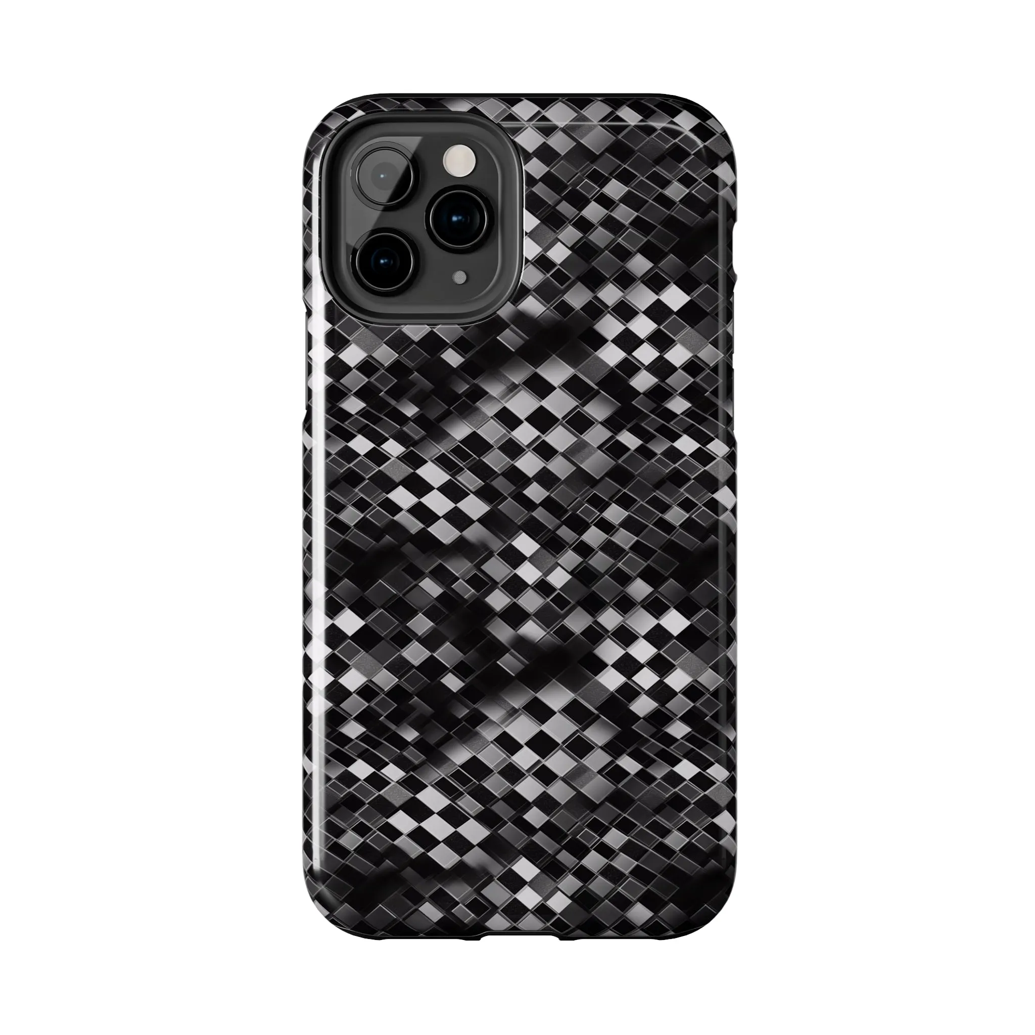 3D Checkerboard Print Pattern Design Tough Phone Case compatible with a large variety of iPhone models, Phone Case, Gift