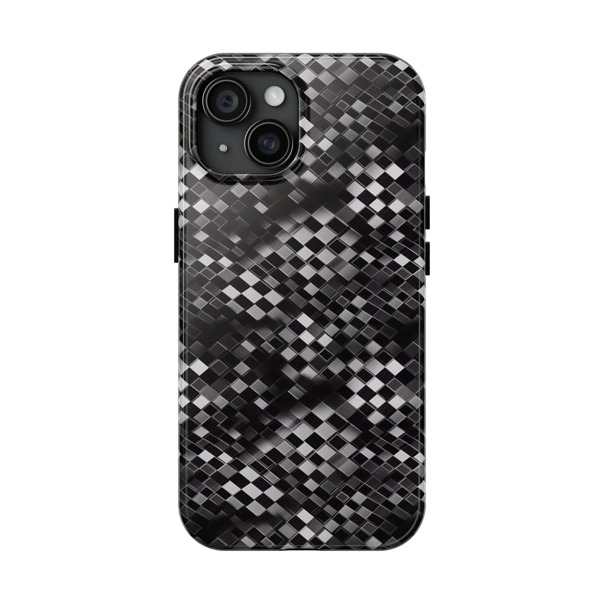 3D Checkerboard Print Pattern Design Tough Phone Case compatible with a large variety of iPhone models, Phone Case, Gift