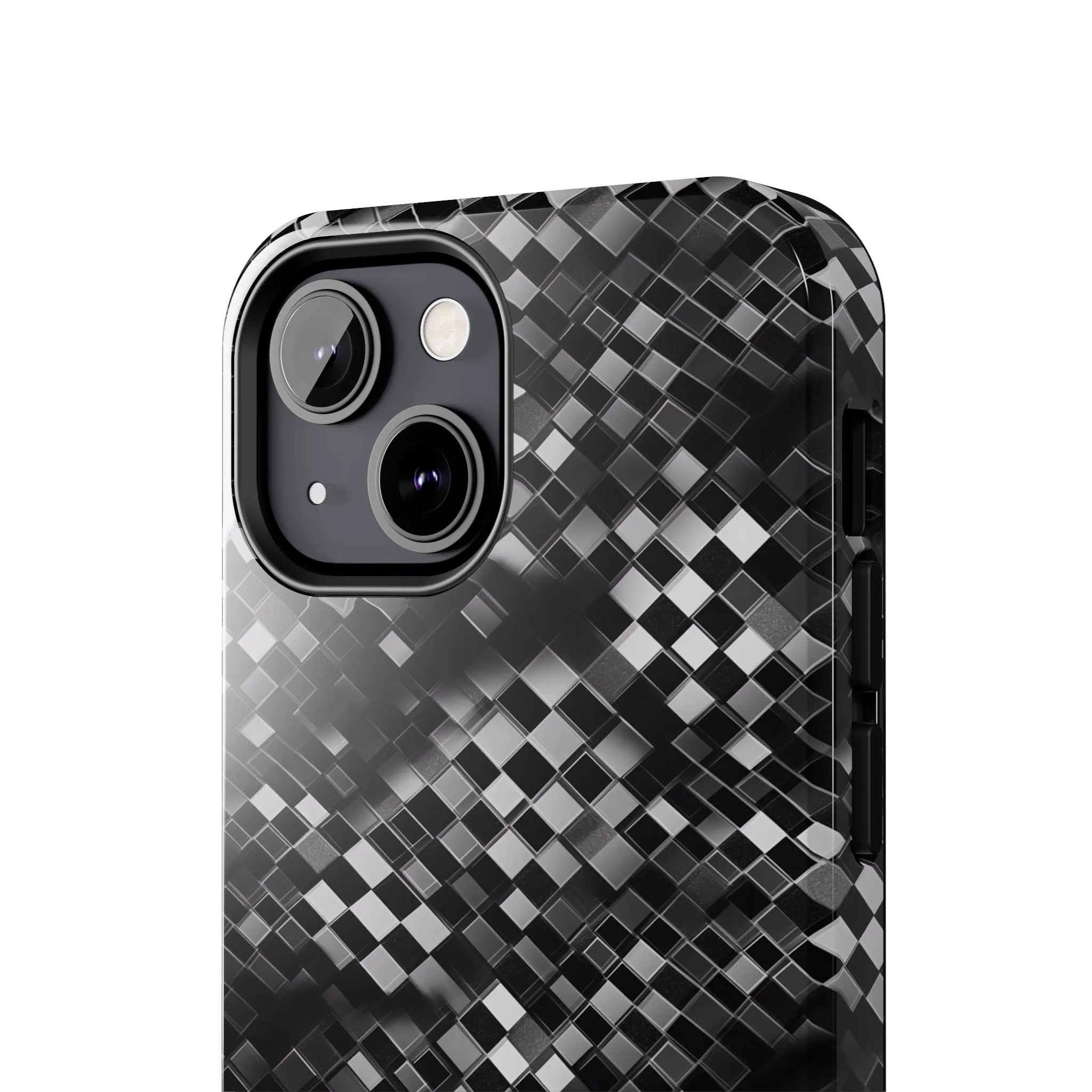 3D Checkerboard Print Pattern Design Tough Phone Case compatible with a large variety of iPhone models, Phone Case, Gift