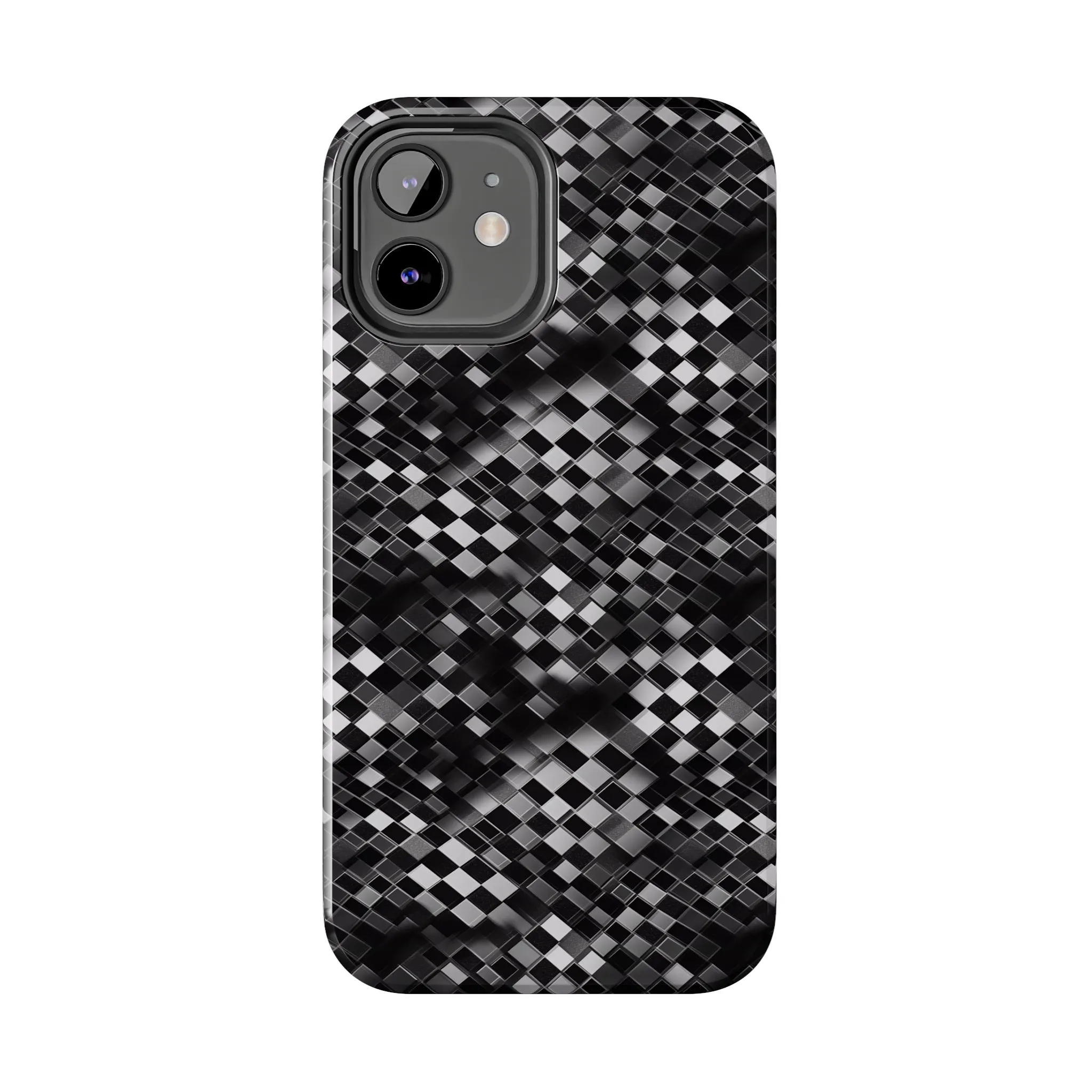 3D Checkerboard Print Pattern Design Tough Phone Case compatible with a large variety of iPhone models, Phone Case, Gift