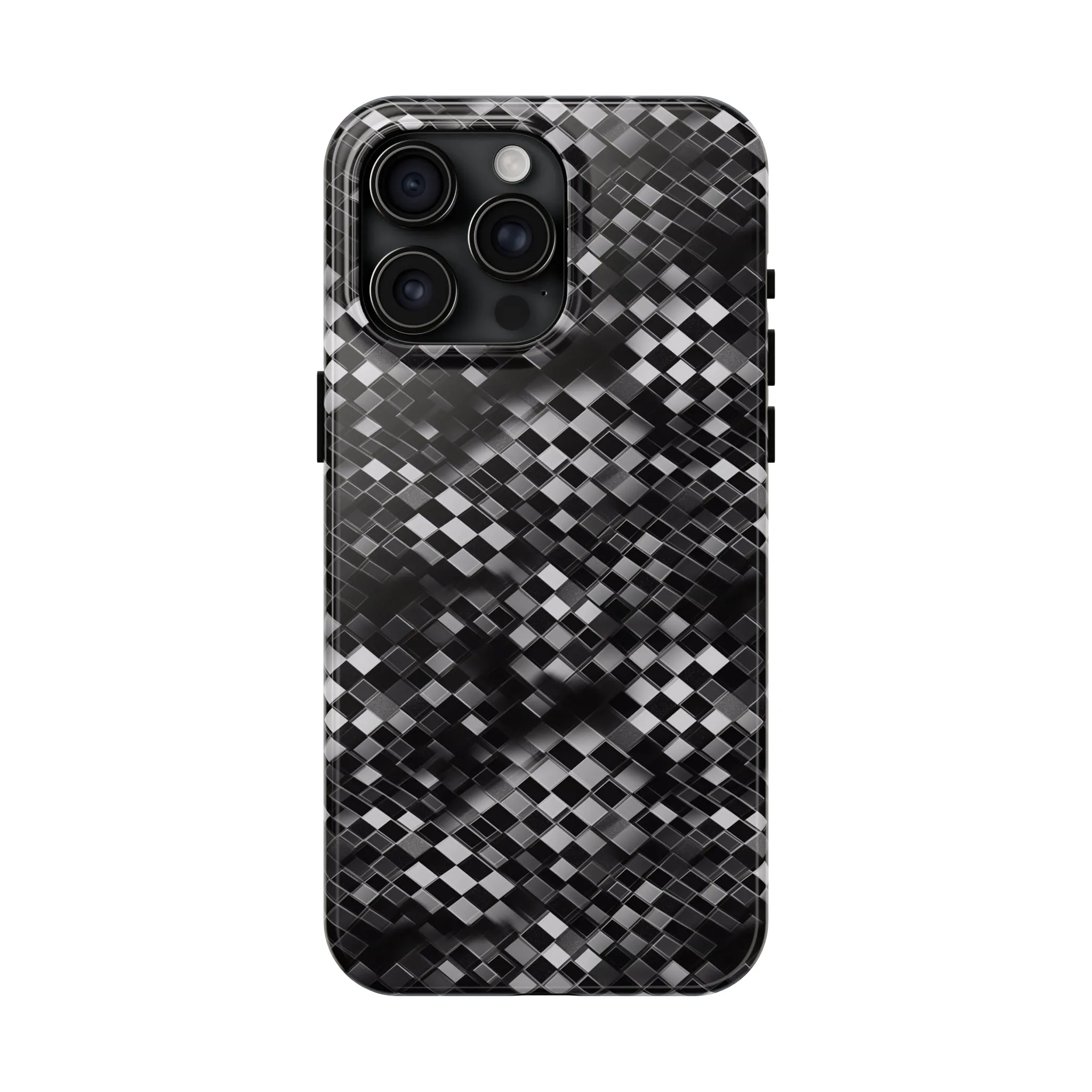 3D Checkerboard Print Pattern Design Tough Phone Case compatible with a large variety of iPhone models, Phone Case, Gift