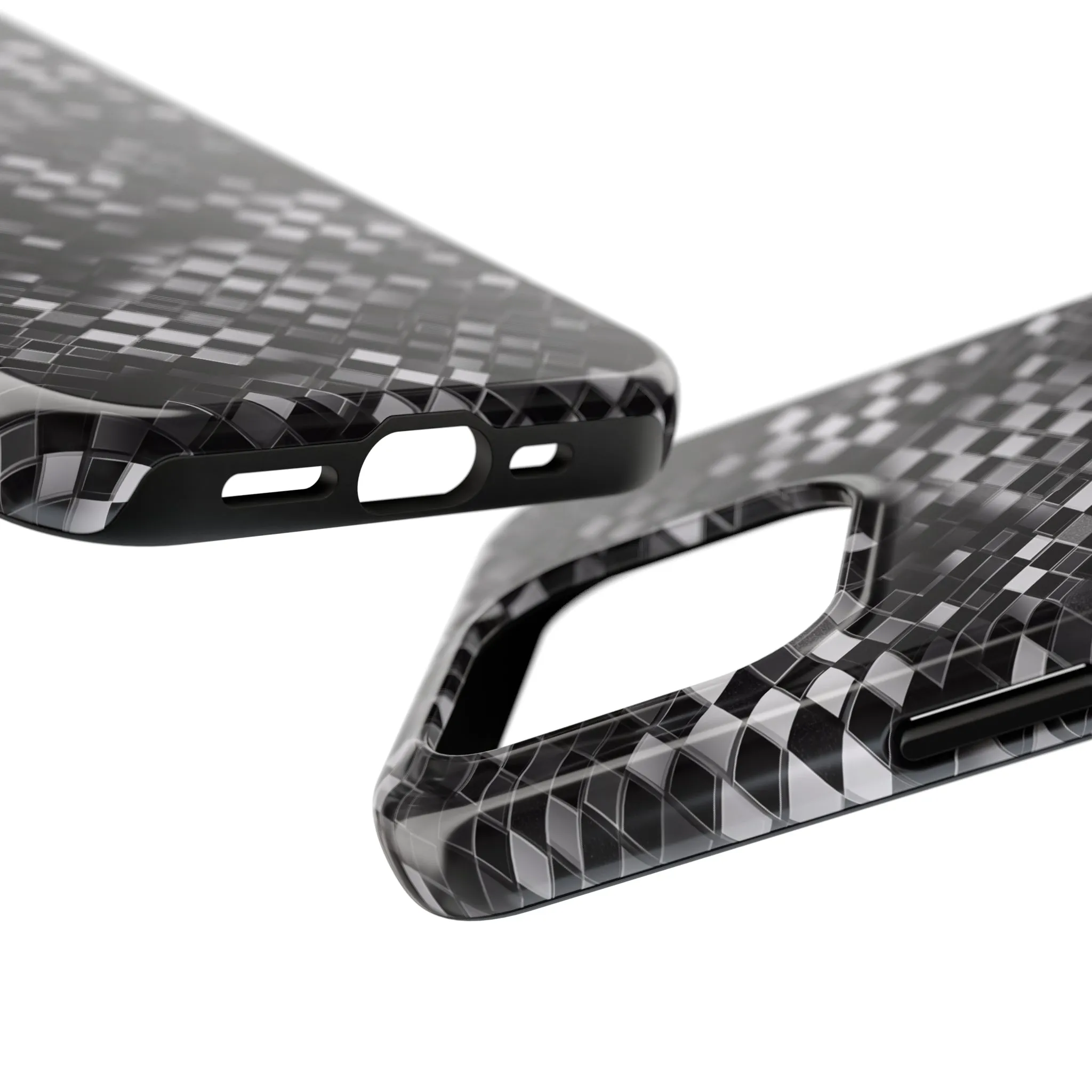 3D Checkerboard Print Pattern Design Tough Phone Case compatible with a large variety of iPhone models, Phone Case, Gift