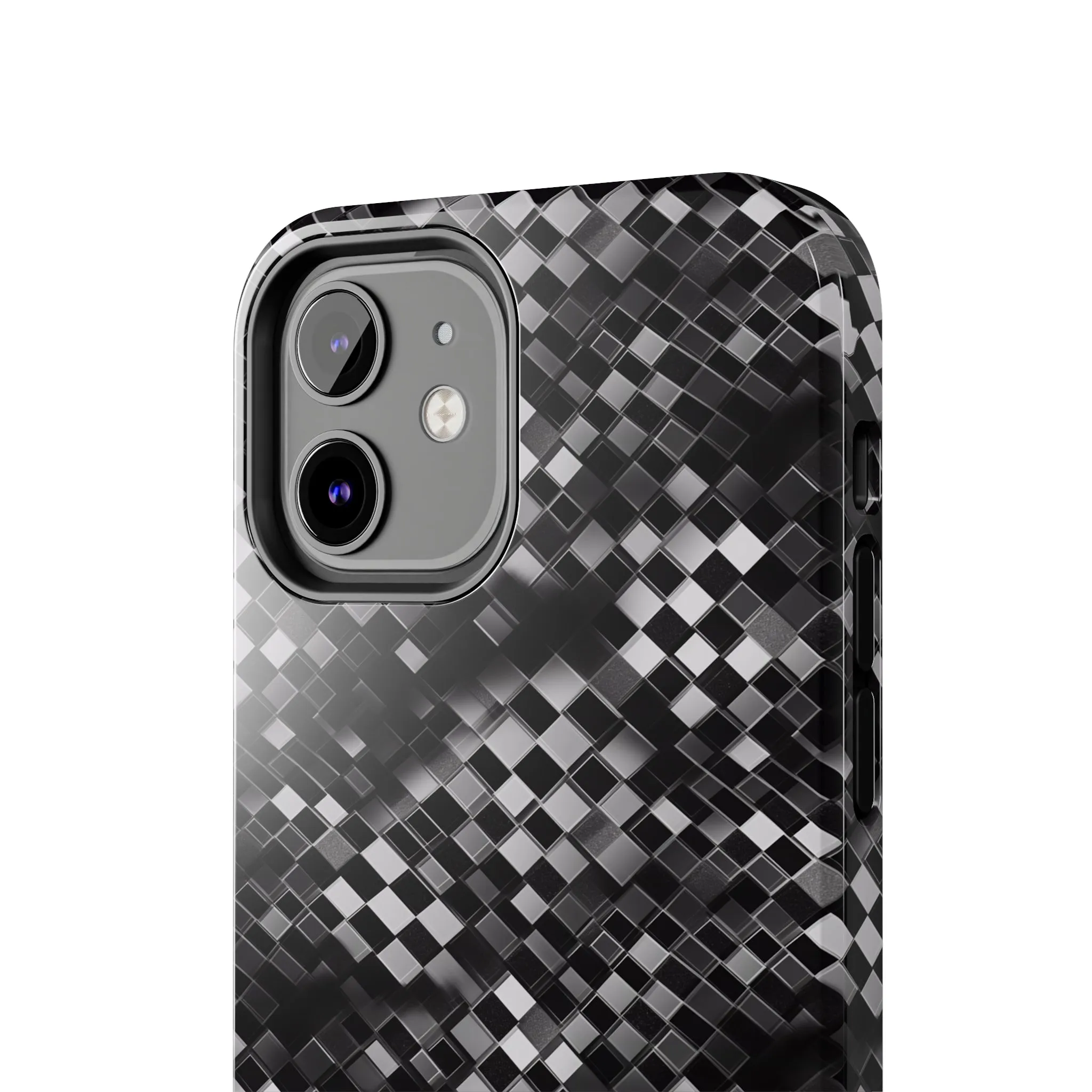 3D Checkerboard Print Pattern Design Tough Phone Case compatible with a large variety of iPhone models, Phone Case, Gift