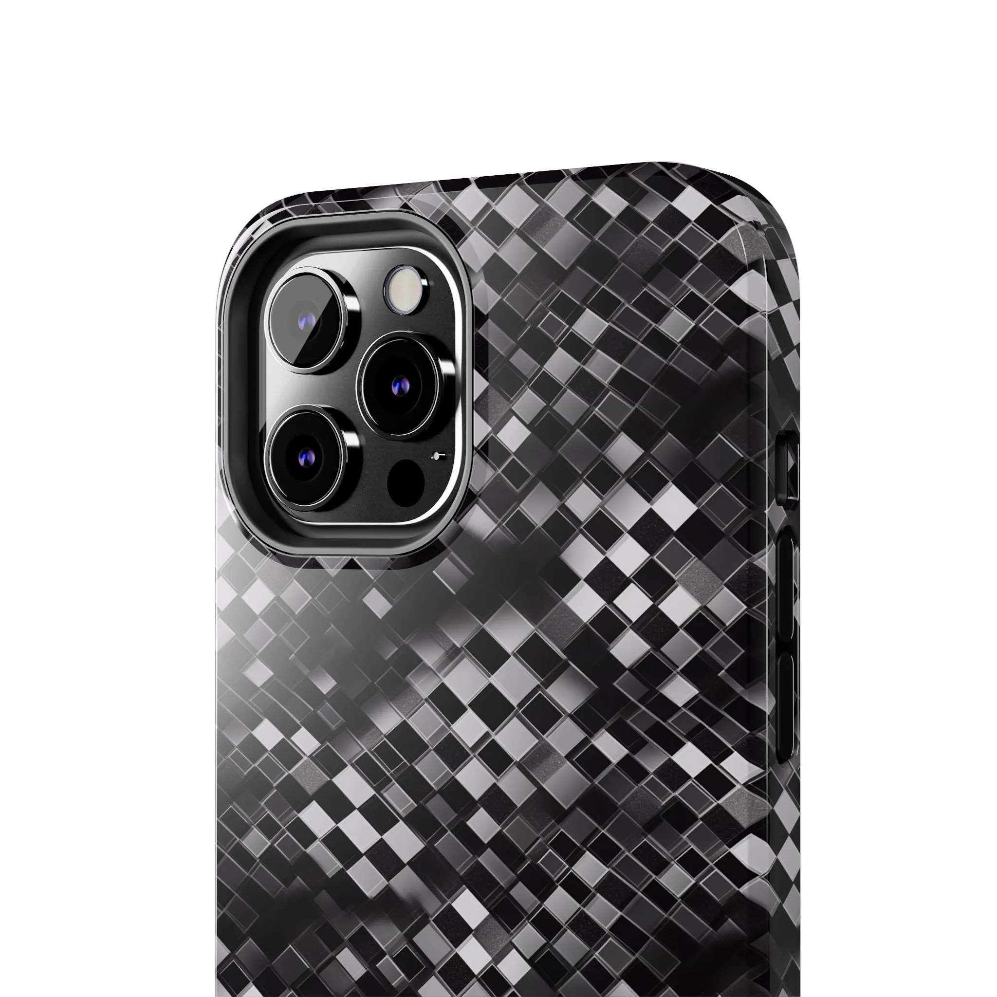 3D Checkerboard Print Pattern Design Tough Phone Case compatible with a large variety of iPhone models, Phone Case, Gift