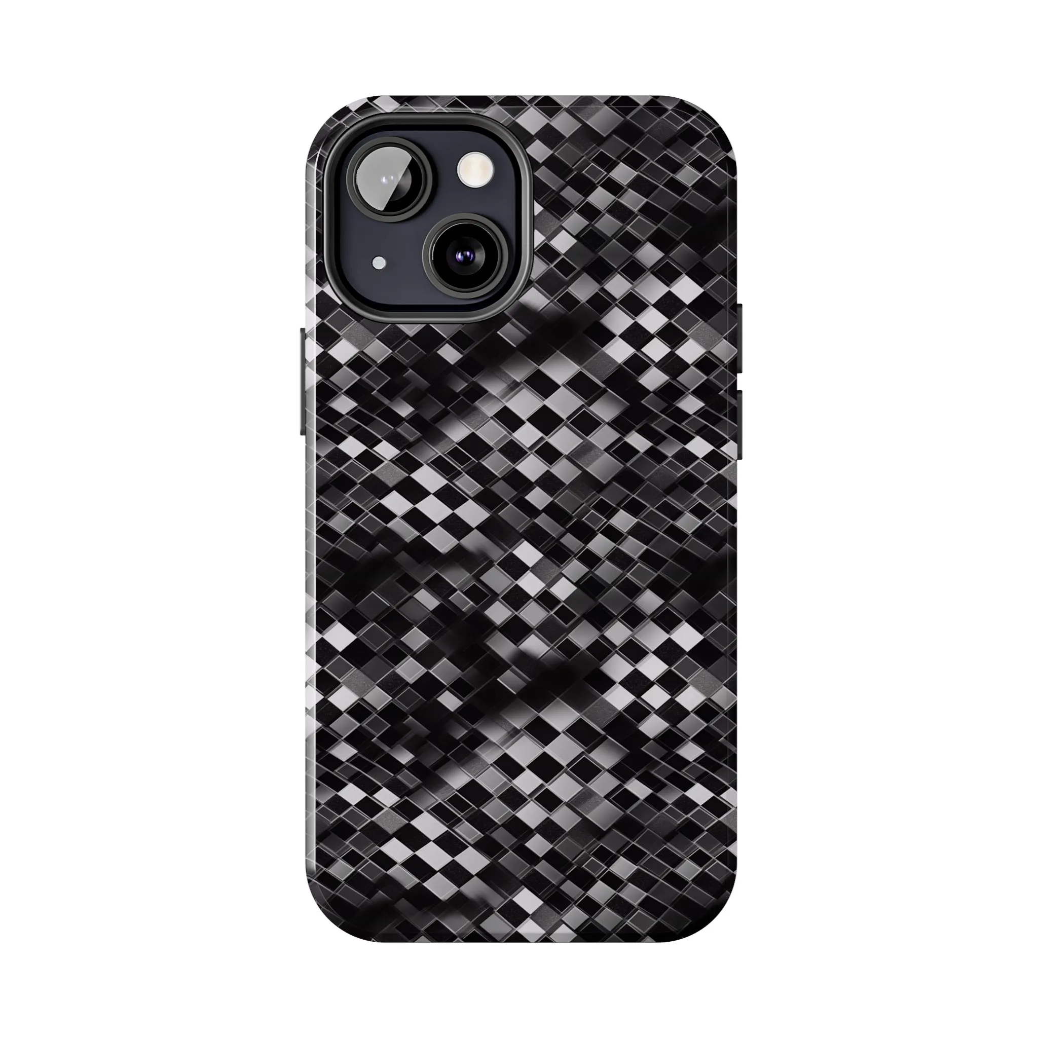 3D Checkerboard Print Pattern Design Tough Phone Case compatible with a large variety of iPhone models, Phone Case, Gift