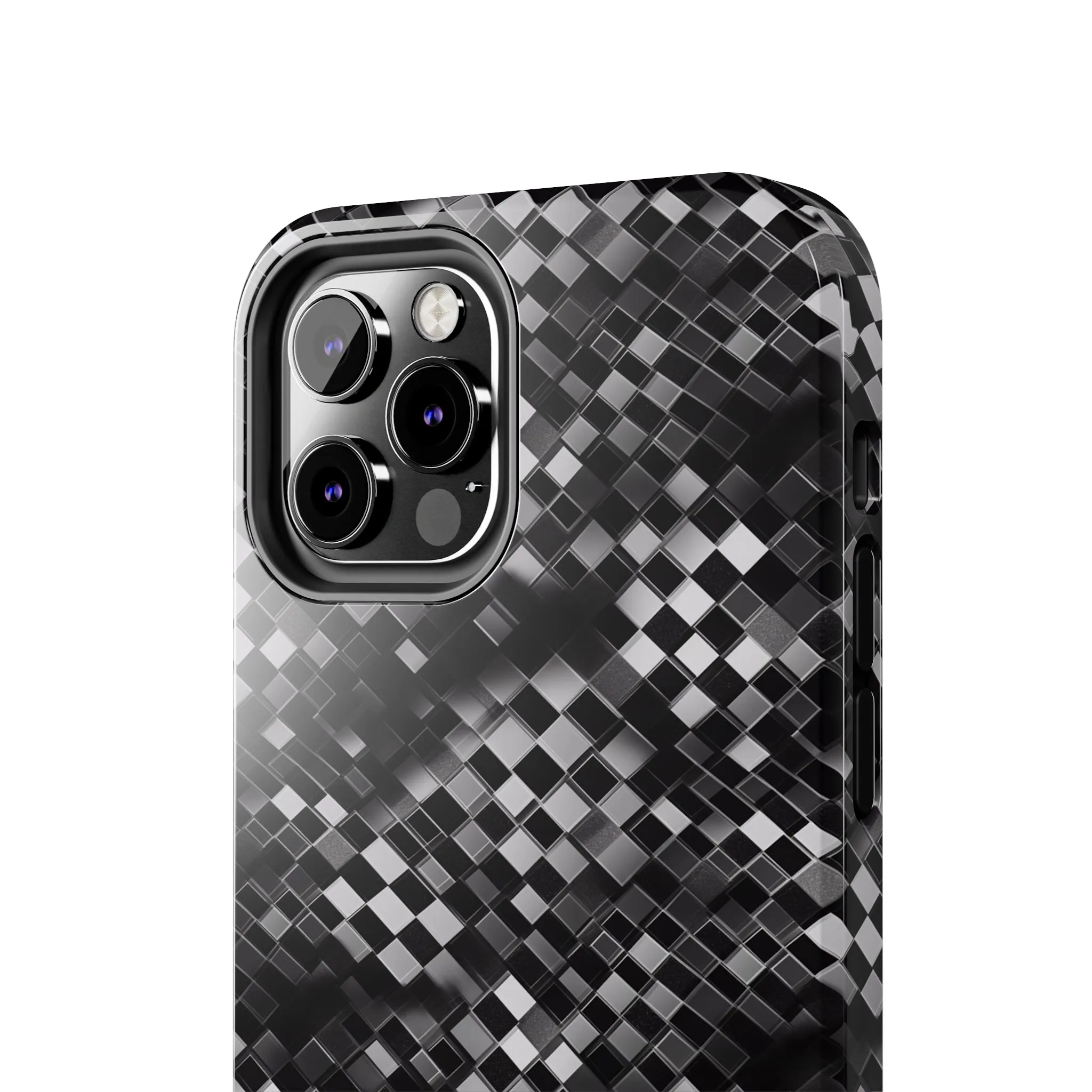 3D Checkerboard Print Pattern Design Tough Phone Case compatible with a large variety of iPhone models, Phone Case, Gift