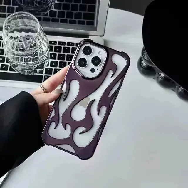 3D Hollowed Flame Phone Case (For iPhones)