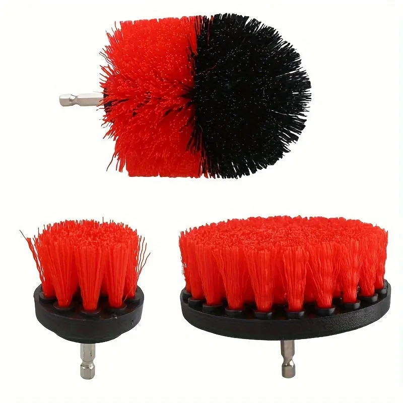 3Piece Electric DrillBrush Kit Powerful Cleaning Tool for Various Surfaces