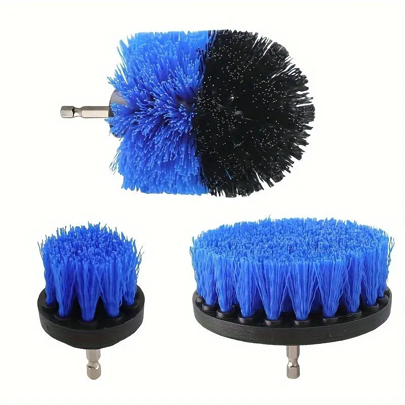 3Piece Electric DrillBrush Kit Powerful Cleaning Tool for Various Surfaces