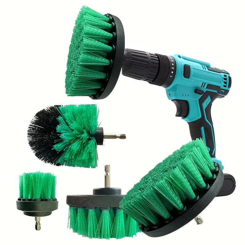 3Piece Electric DrillBrush Kit Powerful Cleaning Tool for Various Surfaces