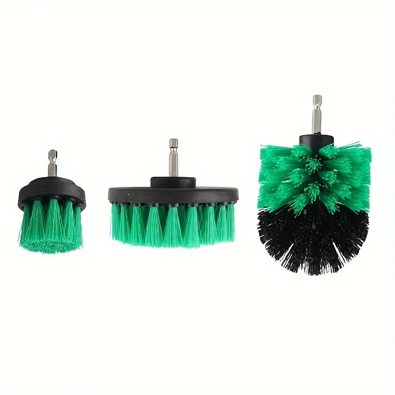 3Piece Electric DrillBrush Kit Powerful Cleaning Tool for Various Surfaces