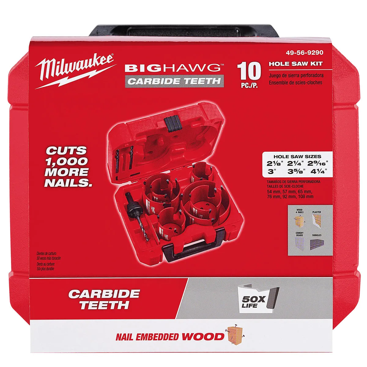 49-56-9290 Milwaukee Big Hawg Hole Saw Kit