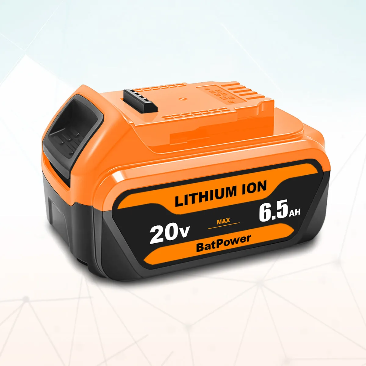 6.5Ah 20V Max Battery Premium 6.0Ah DCB206 Replacement for Dewalt 20V Battery 6.0Ah 5.0Ah 4.0Ah DCB206 DCB204 DCB205-2 Lithium Ion 20v Max XR Battery