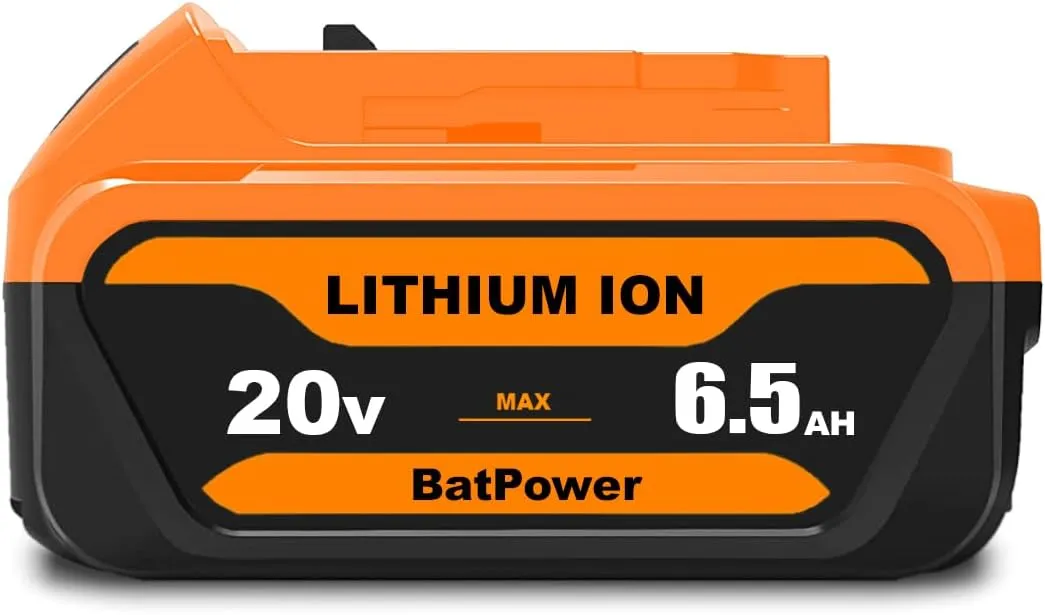 6.5Ah 20V Max Battery Premium 6.0Ah DCB206 Replacement for Dewalt 20V Battery 6.0Ah 5.0Ah 4.0Ah DCB206 DCB204 DCB205-2 Lithium Ion 20v Max XR Battery