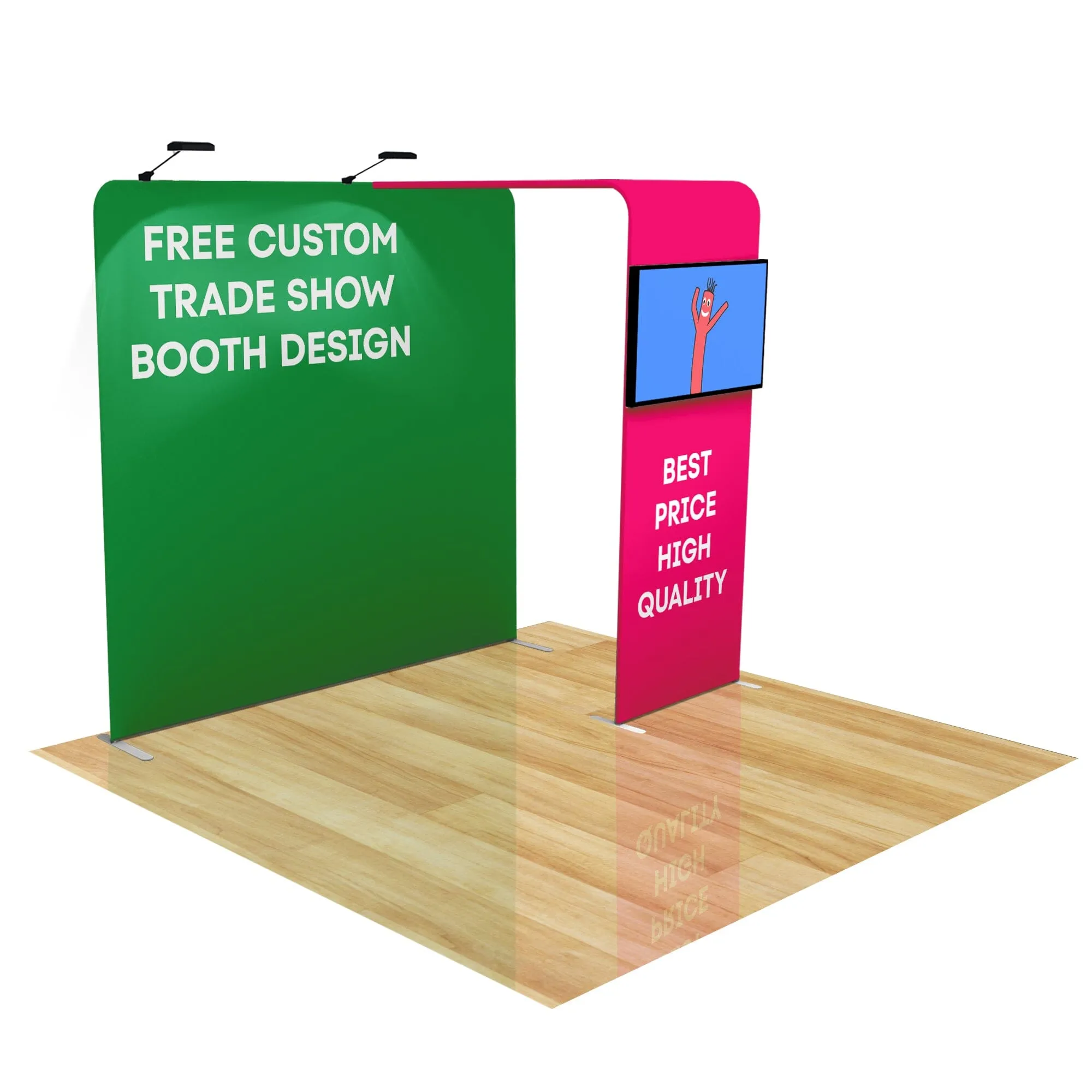 8ft FastZip™ Custom Trade Show Booth Builder