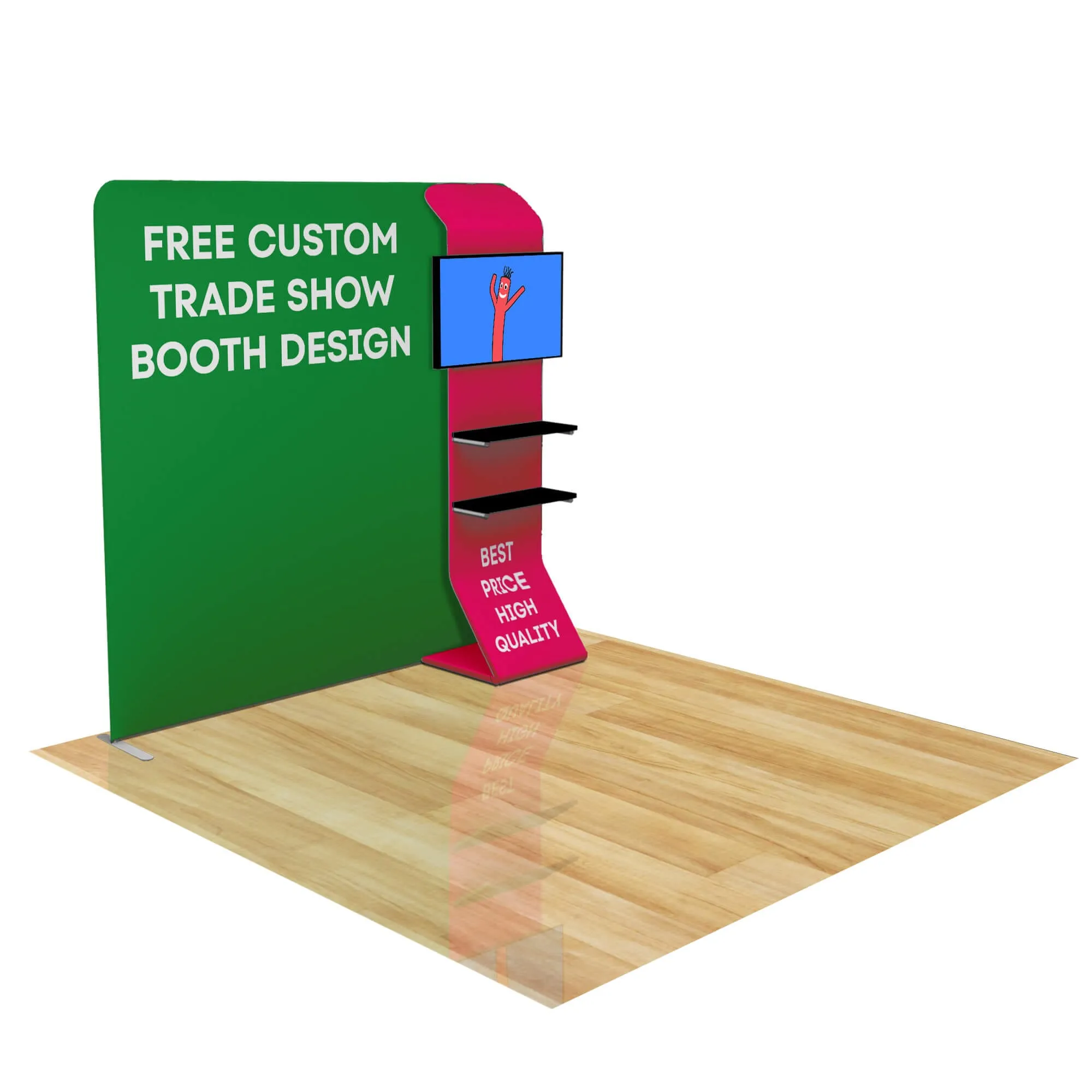 8ft FastZip™ Custom Trade Show Booth Builder