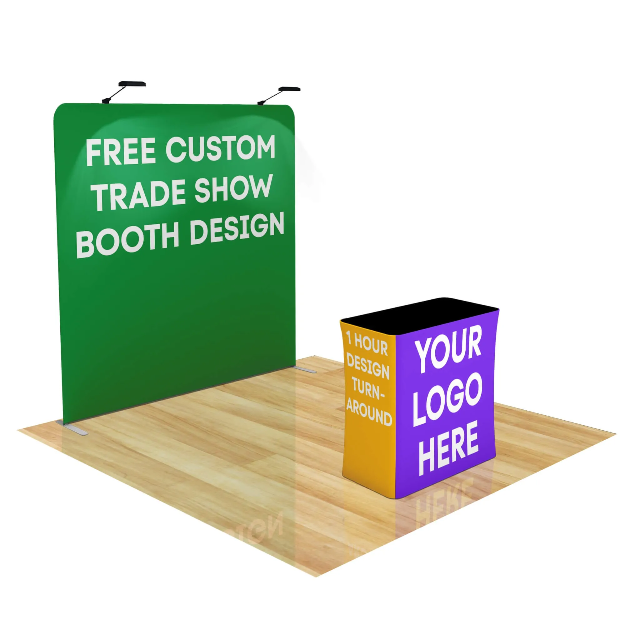 8ft FastZip™ Custom Trade Show Booth Builder