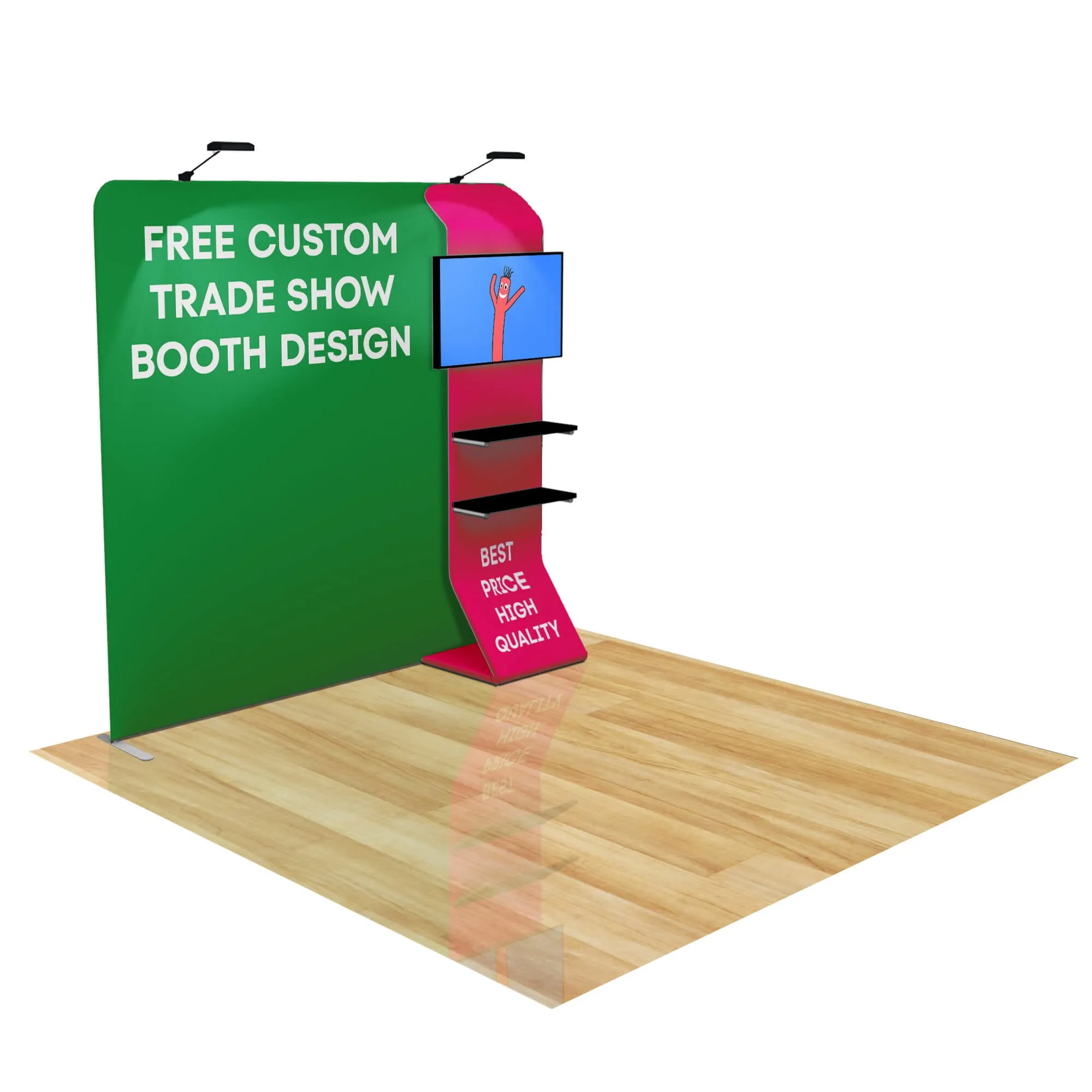 8ft FastZip™ Custom Trade Show Booth Builder