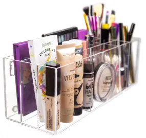 Acrylic Beauty Supply Organizer with Wall Mounts - 12 x 4 x 4 (HD004)