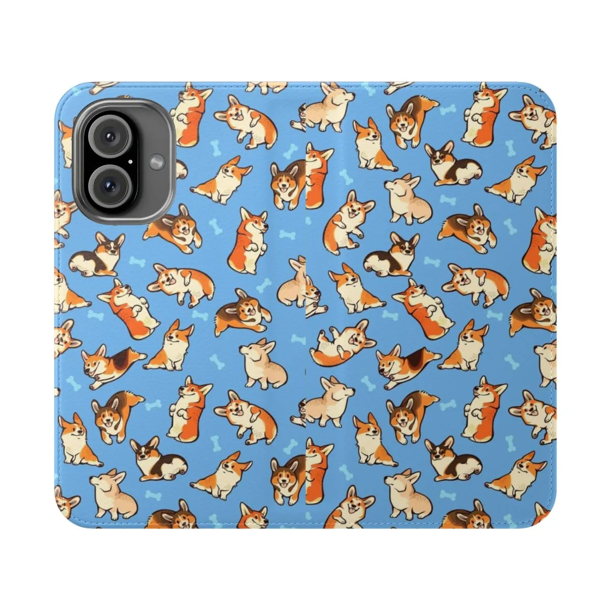 Adorable Blue Corgi Pattern Phone Case