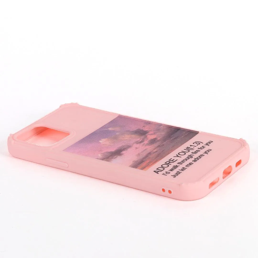 Adore You 1.0 Quote Printed Customized iPhone Case-Pink