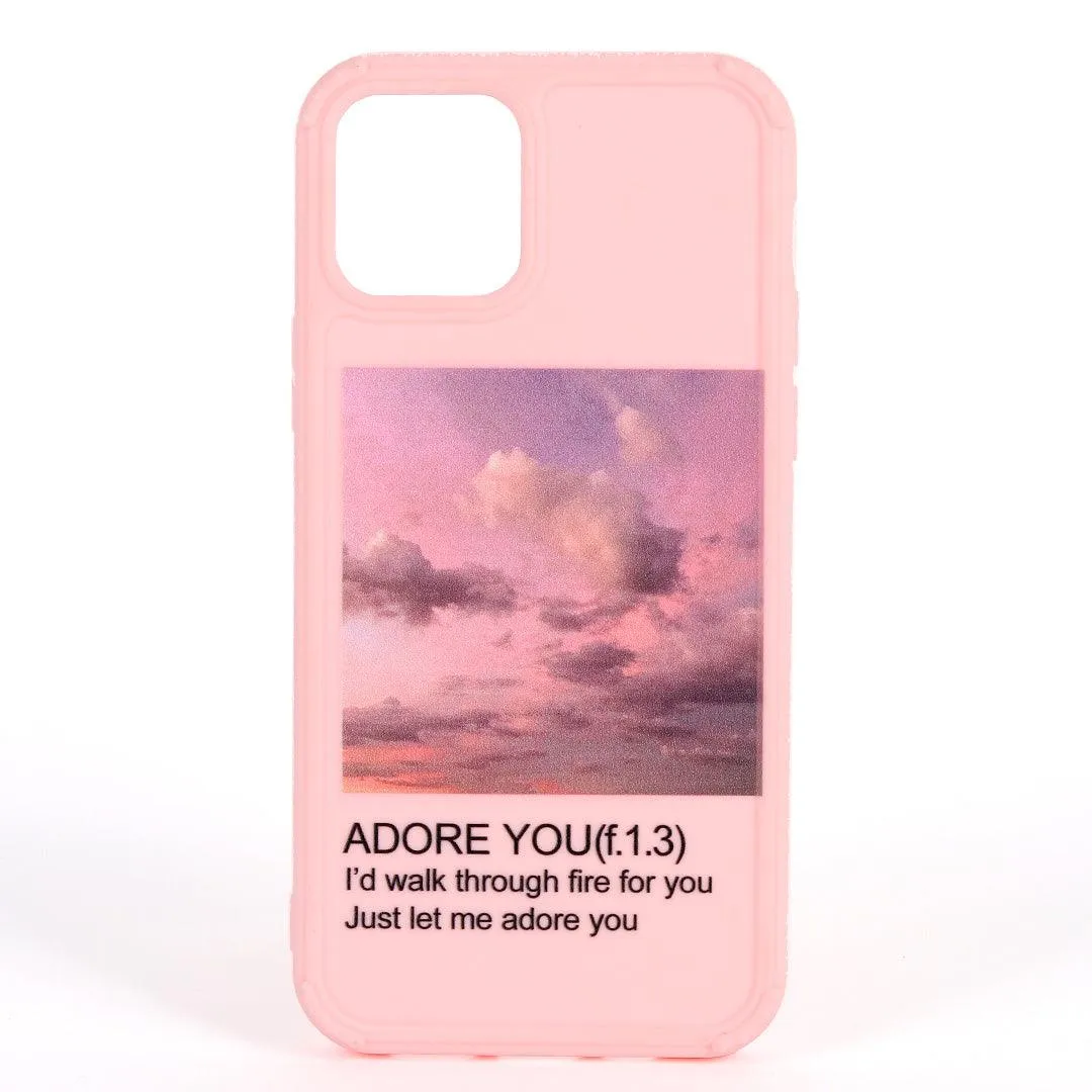 Adore You 1.0 Quote Printed Customized iPhone Case-Pink