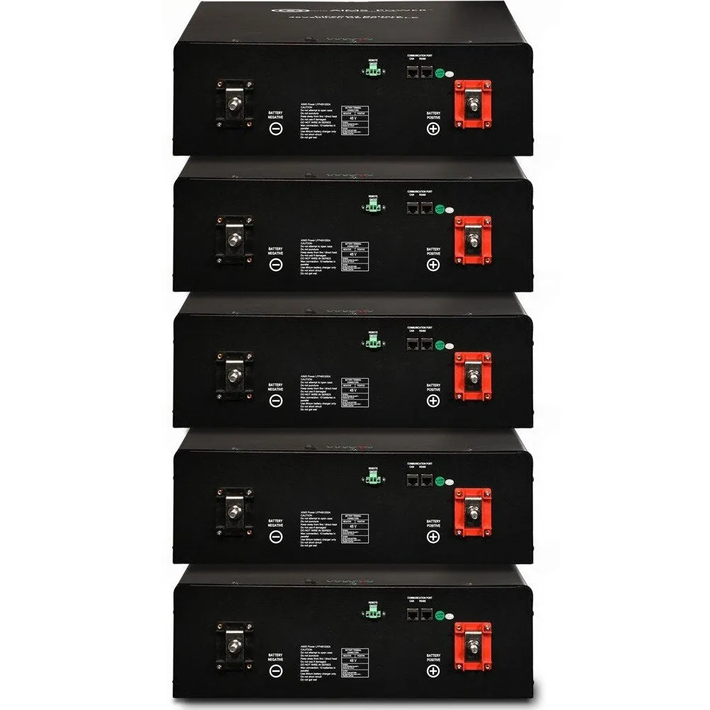 Aims Power Lithium Battery Cabinet 230VDC 96AMPS 22,114 Watt Hours! MASTER - LFP230V96A-M